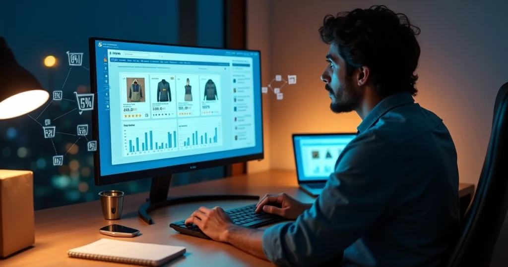 galpao com produtos de ecommerce e logistica mercado livre e shopee